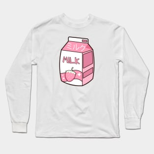 Kawaii Strawberry Milk Box Long Sleeve T-Shirt